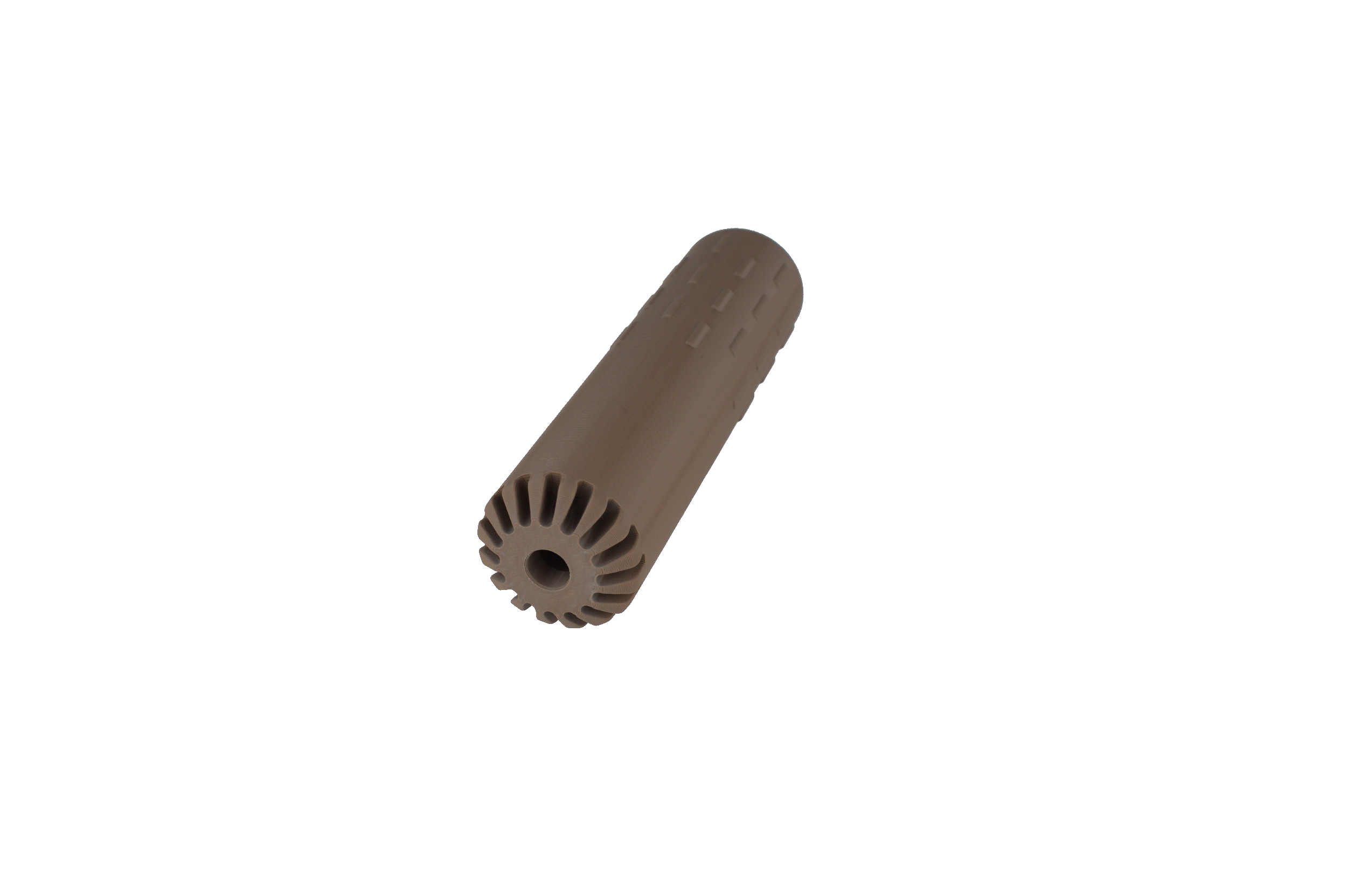 MJM-12 Vortex Airsoft Mock Suppressor 14mm CCW FDE (Flat Dark Earth)
