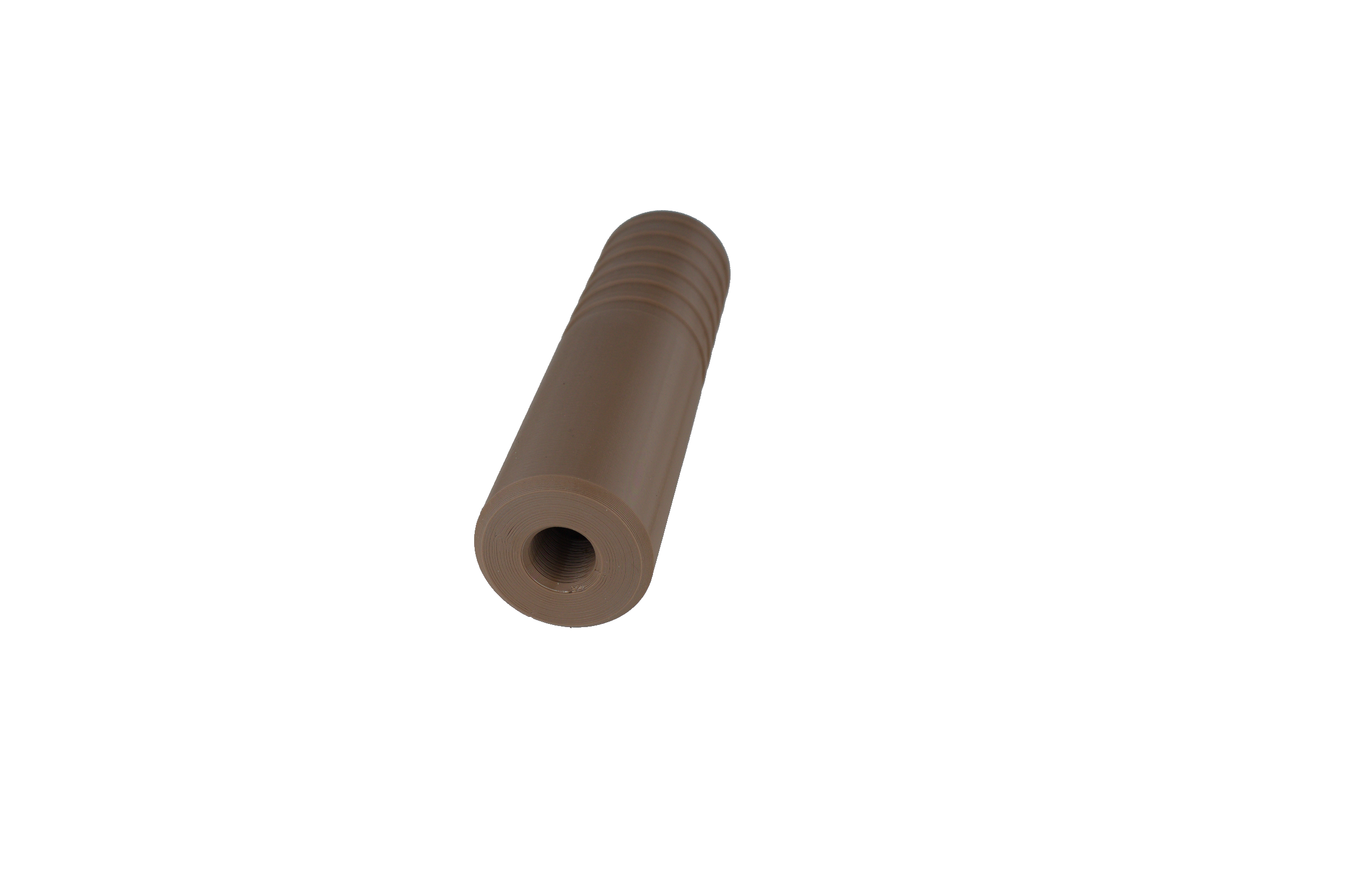 MJM-13 Ringed Airsoft Mock Suppressor 14mm CCW FDE (Flat Dark Earth)